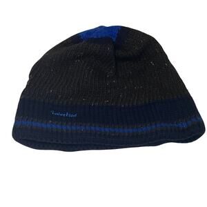 Timberland BEANIE hat Style: TH340025 - 1 Size Fits Most - Black/Blue NEW